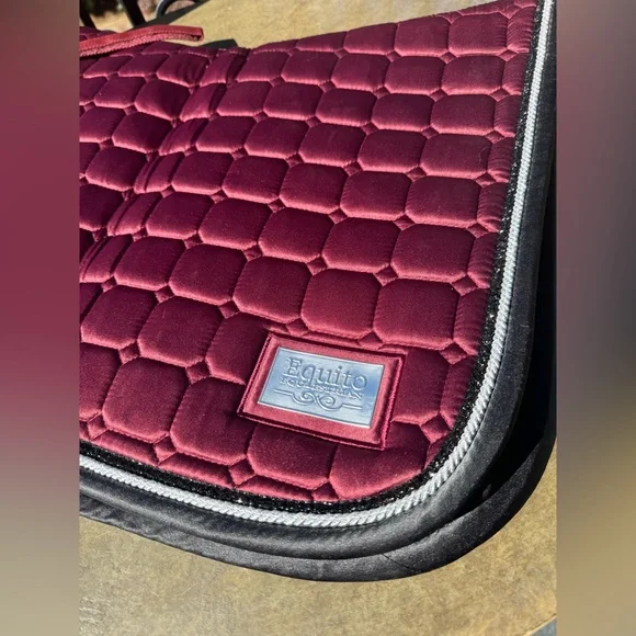 Equito Black Cherry Horse Sized AP Jump Saddle Pad - Picture 4 of 8